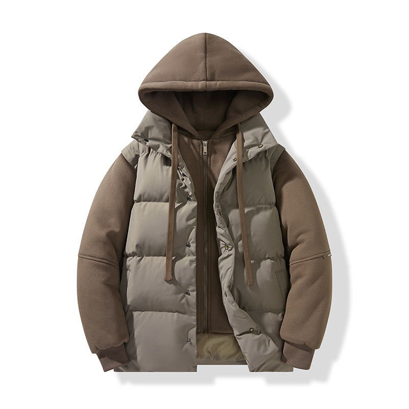 Herren Hybrid-Steppjacke mit integrierter Kapuzen-Fleeceinnenschicht Echo Archiv