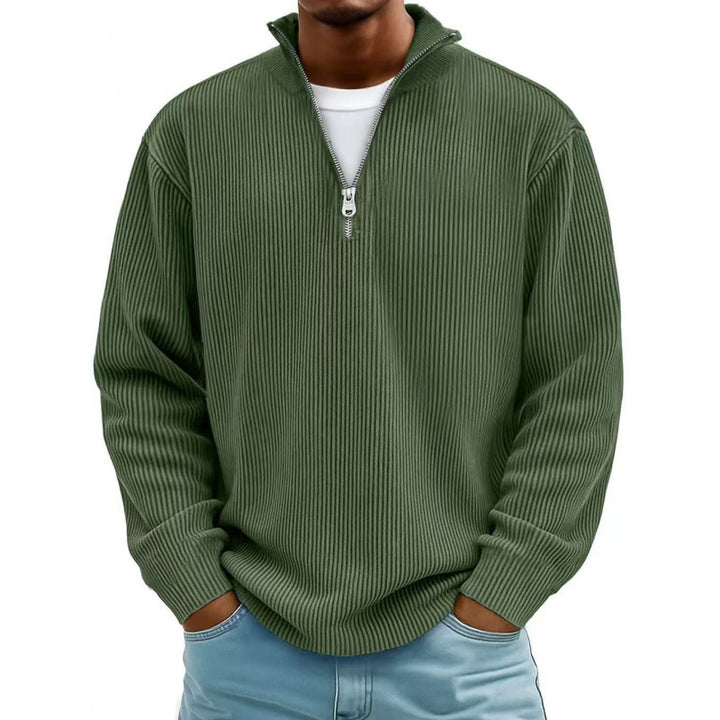 Herren Modischer Sweatpullover mit Reißverschluss Echoarchiv