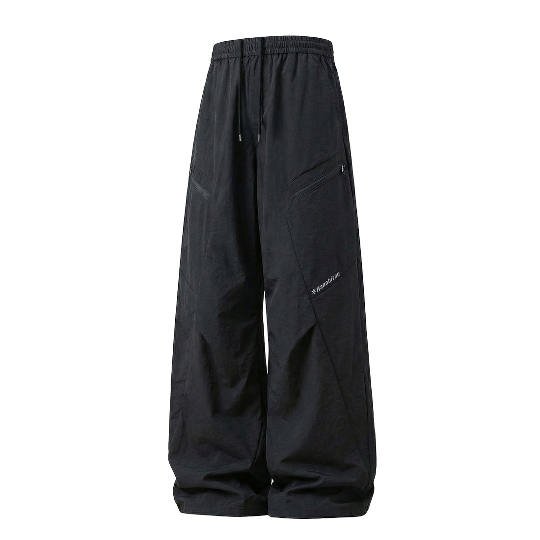 Unisex Ballonförmige Utility-Hose mit elastischem Bund und Diagonalreißverschlusstaschen Echo Archiv