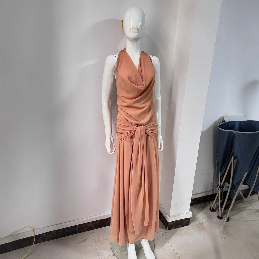 Damen Elegantes langes Abendkleid mit raffiniertem Halternetz Echo Archiv