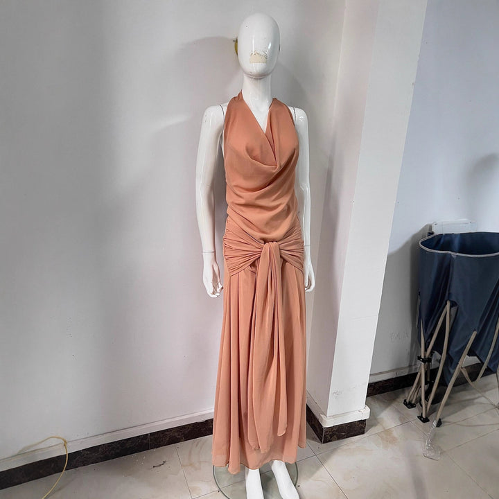 Damen Elegantes langes Abendkleid mit raffiniertem Halternetz Echo Archiv