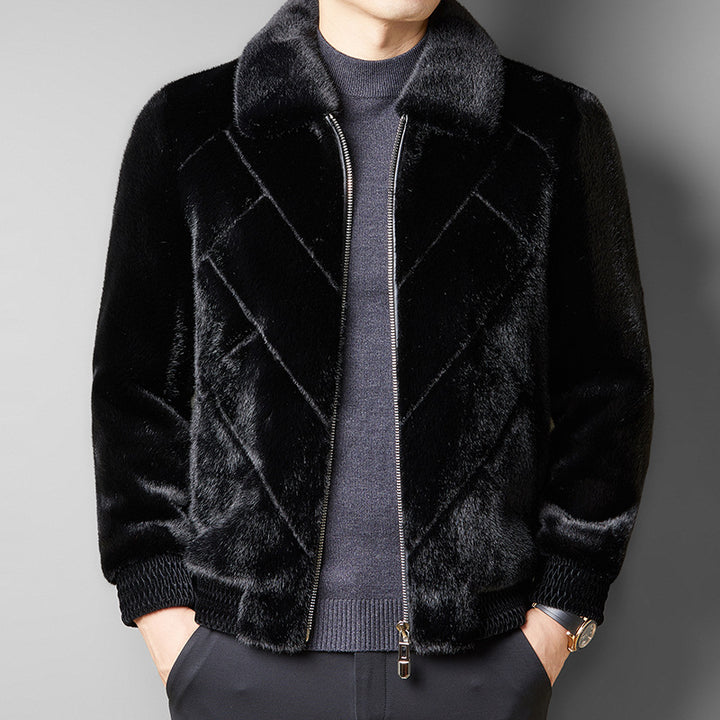 Herren modische Fleecejacke mit elegantem Stehkragen Echoarchiv