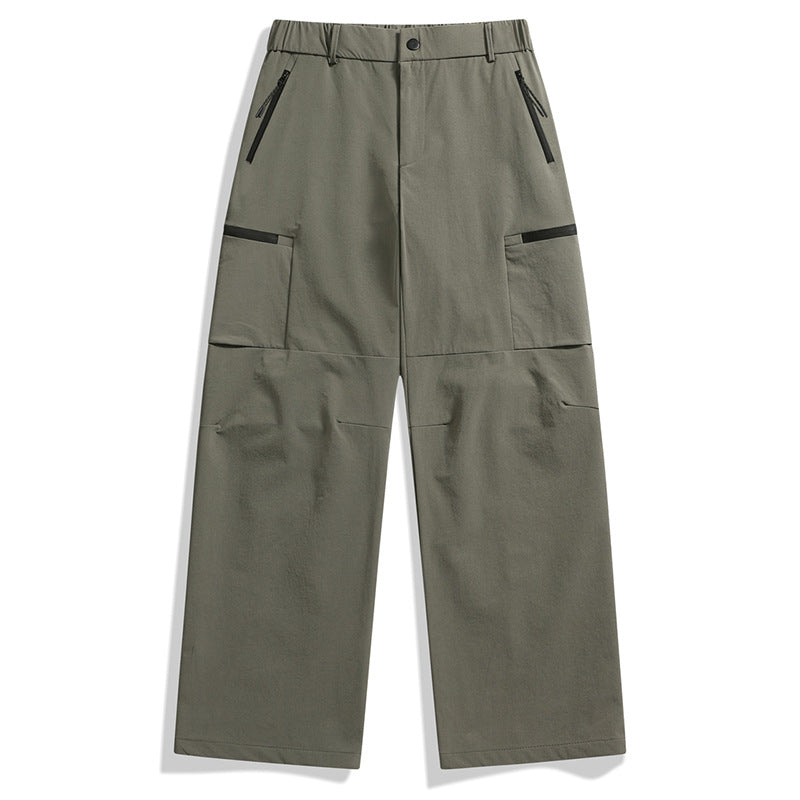 Herren Technische Utility-Cargo-Hose mit weitem Bein, elastischem Bund & Reißverschlusstaschen Echo Archiv