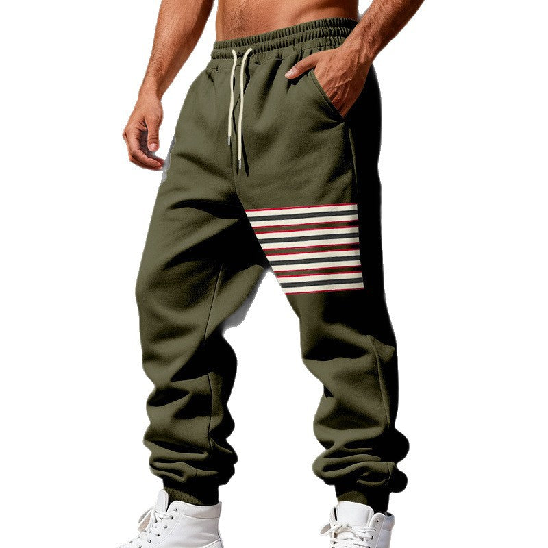 Herren Relaxed-Fit Jogginghose mit seitlicher Streifenapplikation, Kordelzug & gerippten Bündchen – Sorevano