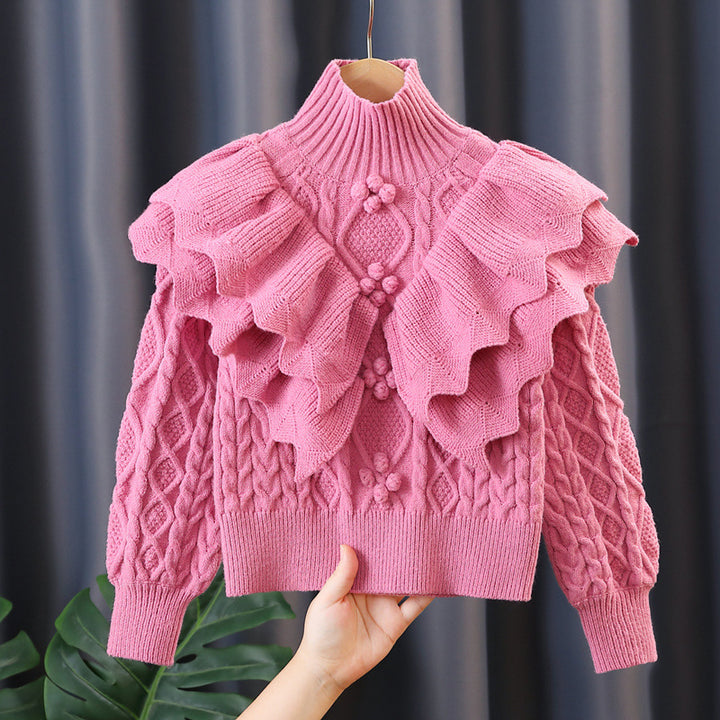 Damen Strickpullover mit voluminösen Rüschendetails Echo Archiv