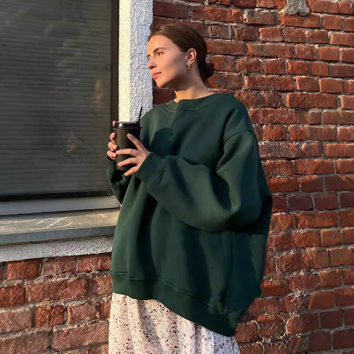 Damen Oversized SwEchoarchivtshirt im lässigen Stil mit übergroßen Ärmeln und elastischen Bündchen Echoarchiv