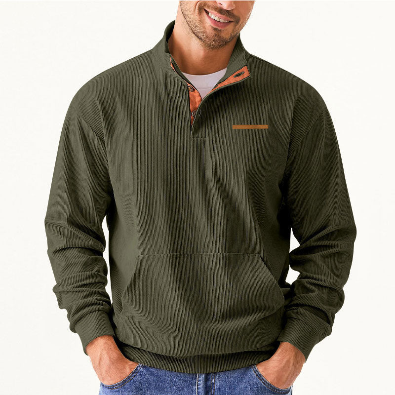 Herren Hochwertiger Pullover mit halbem Reißverschluss und komfortabler Passform Echoarchiv