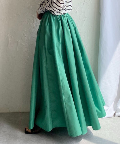 Damen Eleganter Teller‑Maxirock mit hohem Bund, versteckten Eingrifftaschen und verstärktem Saum – Valéora