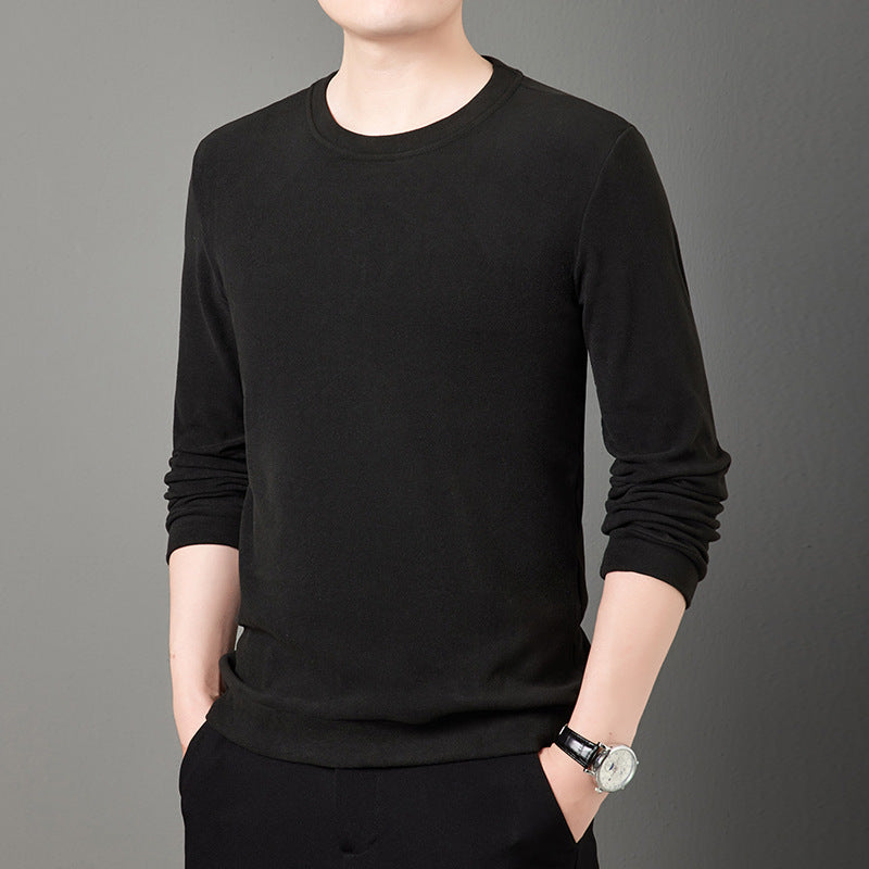 Herren Feiner Rundhals-Pullover aus leichtem Stretch-Strick mit schmaler Silhouette Echo Archiv