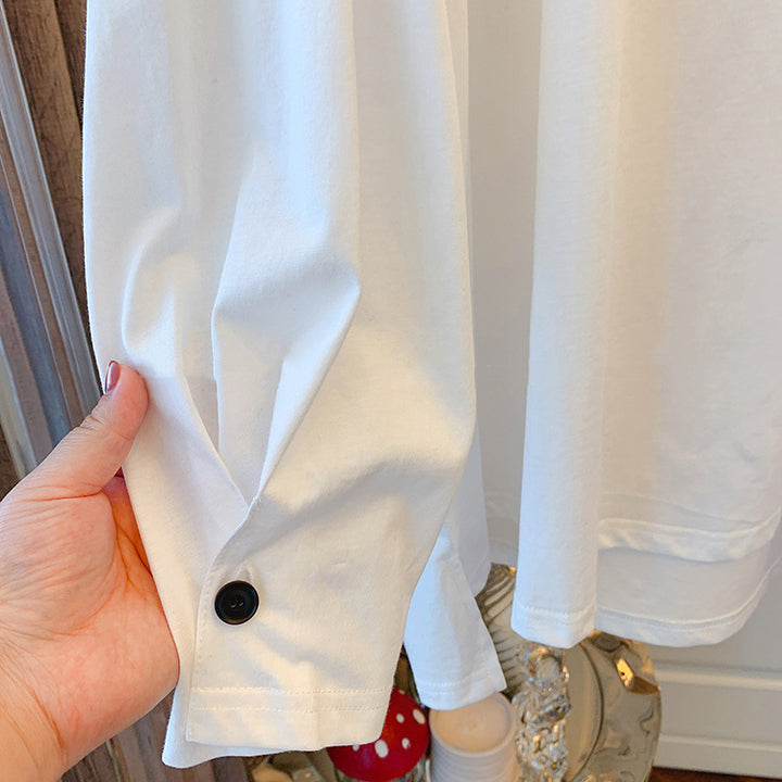 Damen Lässiges Langarmshirt mit modernem Schnitt Echoarchiv