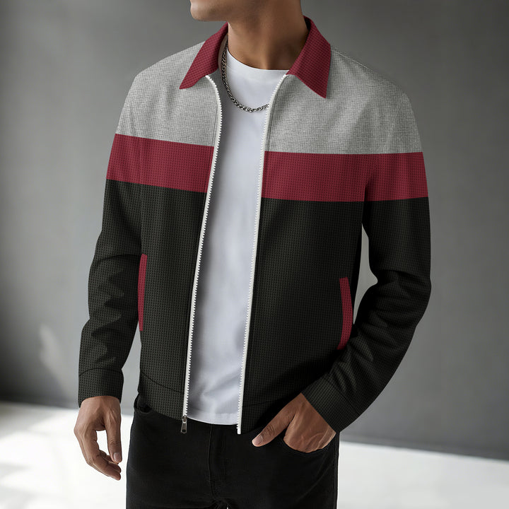 Herren stylische Freizeitjacke mit modernem Farbblockdesign Echoarchiv