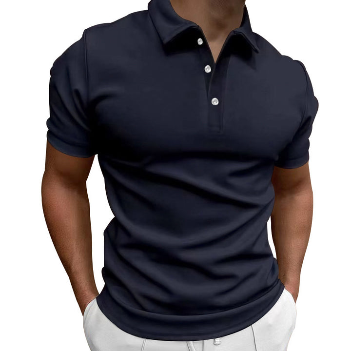 Herren nan schlank geschnittenes Stretch-Poloshirt mit Kentkragen und elastischem Saum Echo Archiv