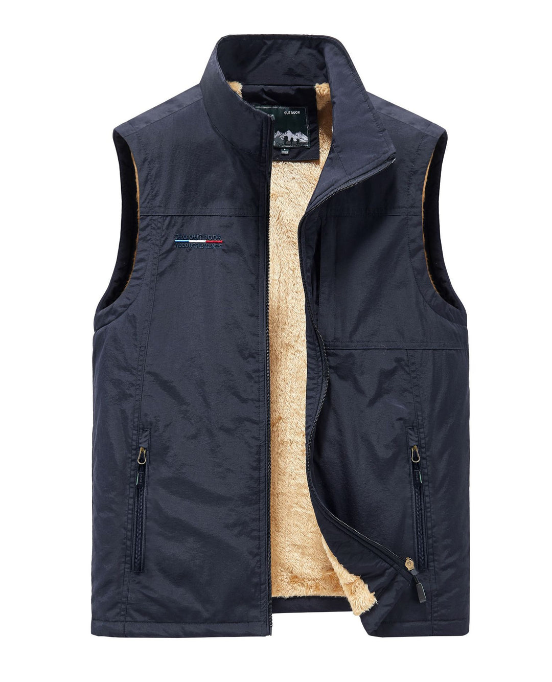 Herren warme Outdoor‑Weste mit Teddyfutter und mehreren Reißverschluss‑Taschen Echo Archiv