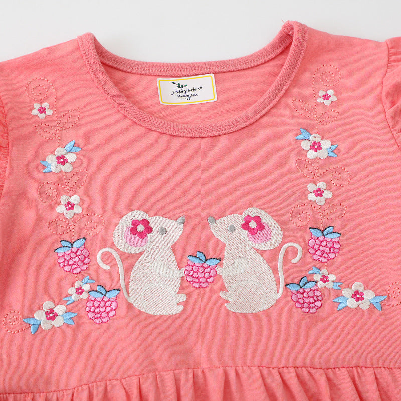 Mädchen Baumwollkleid mit verspieltem Tiermotiv Echo Archiv