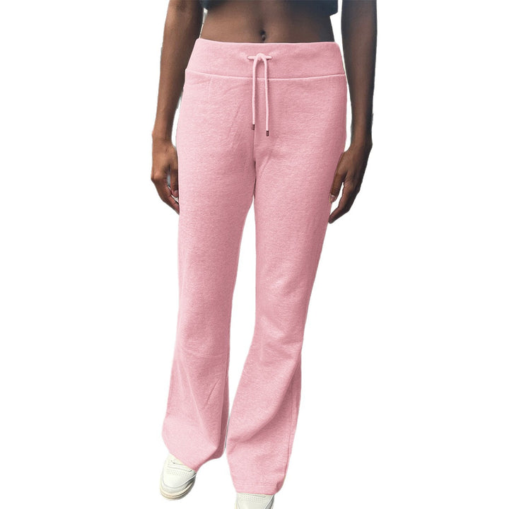 Damen Hochbund Loungehose mit Kordelzug, ausgestelltem Bein und weichem Sweatmaterial – Avélisse