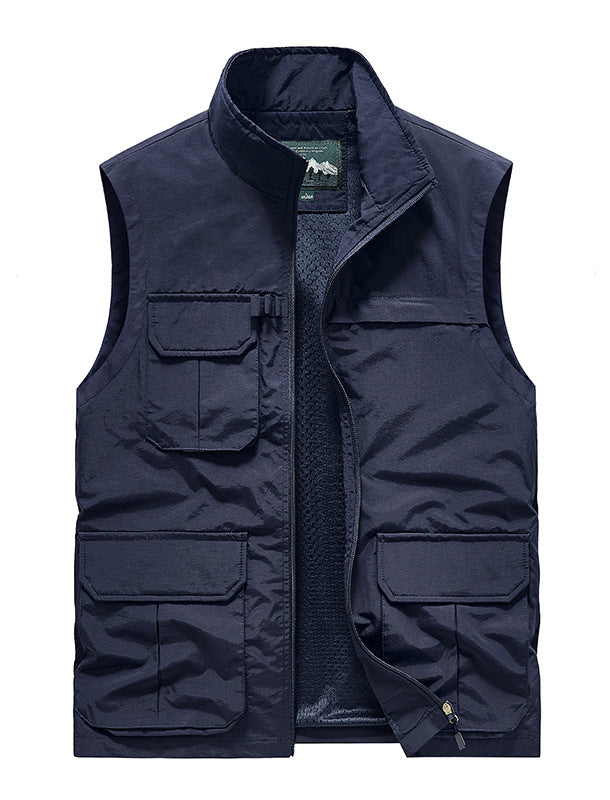 Herren Leichte Reise-Utility-Weste mit Mesh-Innenfutter und Mehrfachtaschen Echoarchiv