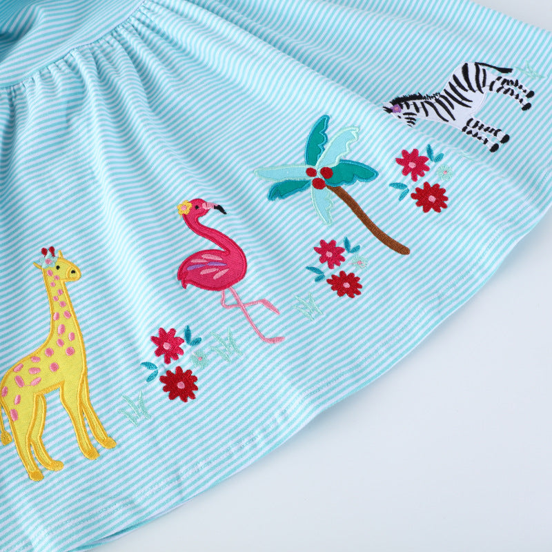 Mädchen Freizeitkleid mit tierischem Motiv Echo Archiv