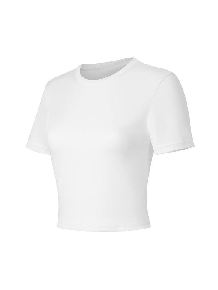 Damen Crop-T-Shirt mit figurbetontem Schnitt und modernem Design Echo Archiv