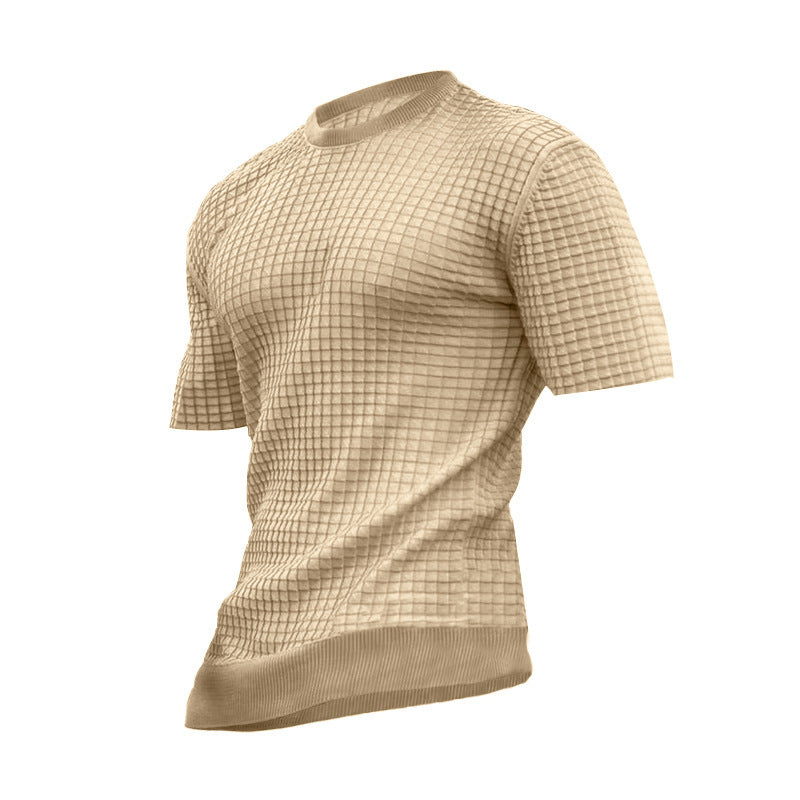 Herren atmungsaktives Fitness-T-Shirt mit strukturiertem Design Echoarchiv