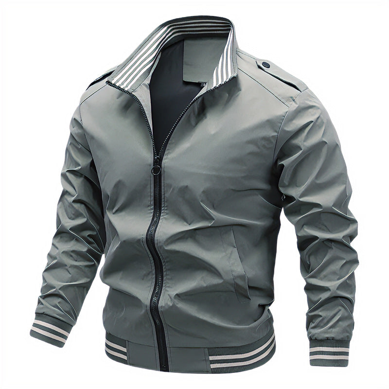 Herren Modische Übergangsjacke mit kontrastierenden Streifen Echo Archiv