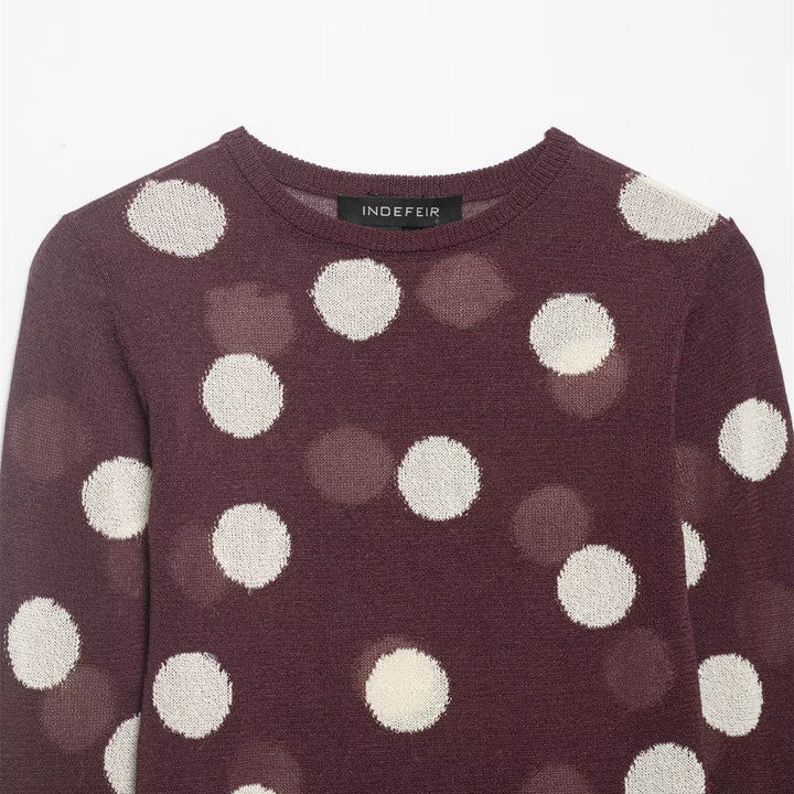 Damen Langarmshirt mit modernem Punkdesign und hochwertiger Baumwolle Echo Archiv