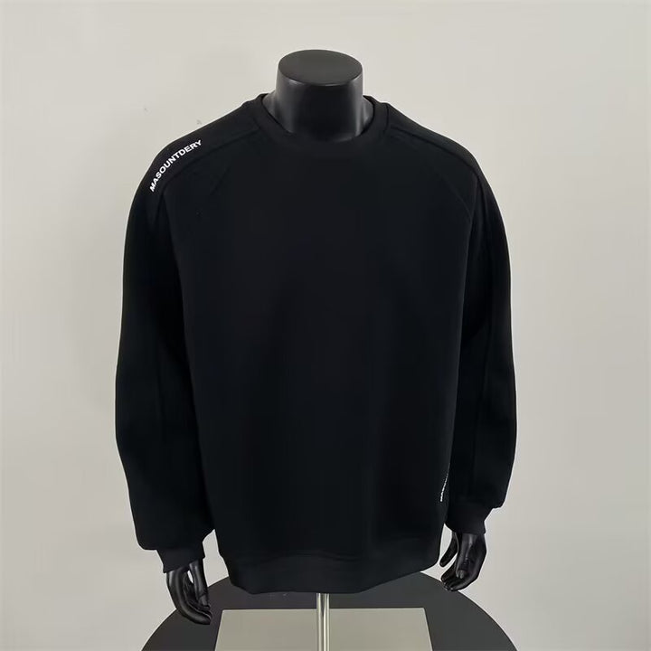 Herren Modischer Sweatshirt mit Schulter-Patch-Design Echoarchiv