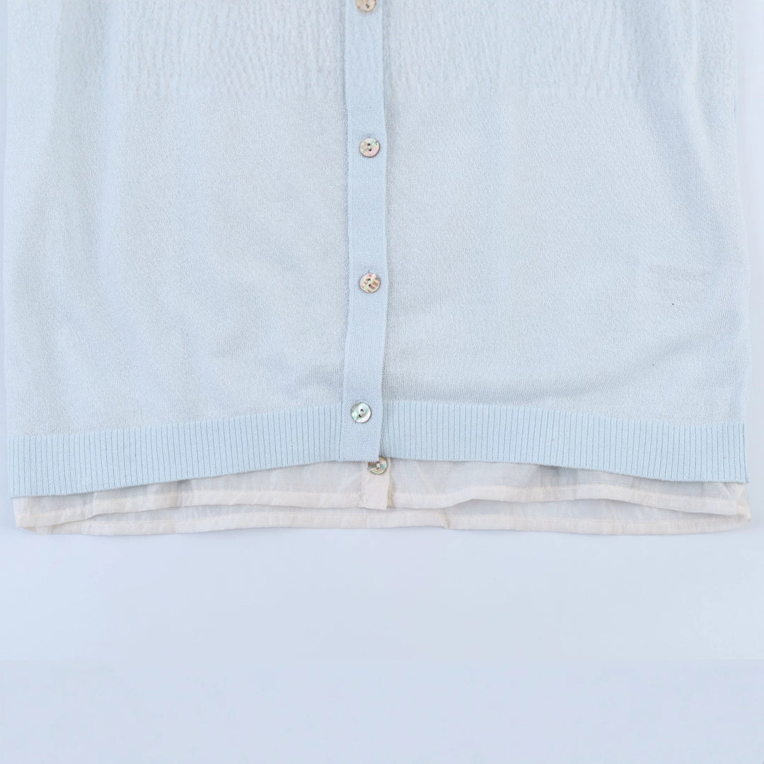 Damen Feinstrick-Cardigan mit eingearbeitetem Blusenbesatz und Knopfverschluss Echo Archiv