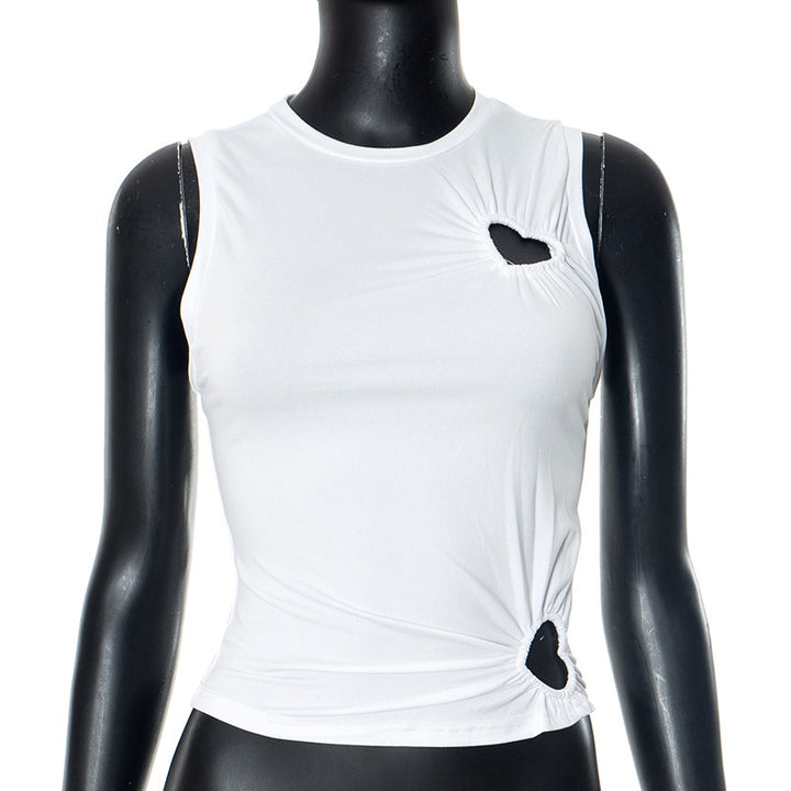 Damen modisches Trägershirt mit herzförmigem Cut-out und figurformendem Schnitt Echo Archiv