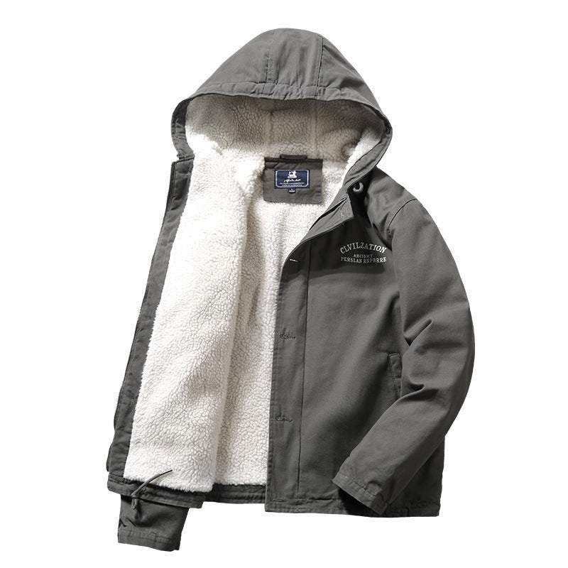 Herren Thermoisolierter Canvasparka mit vollem Sherpa-Innenfutter und Kapuze Echo Archiv
