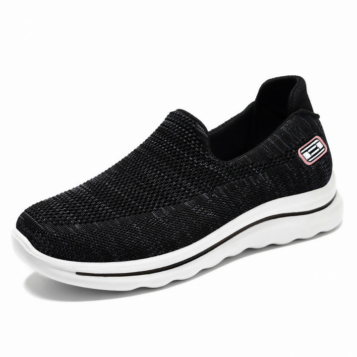 Damen nan Strick-Slip-On Komfortsneaker mit herausnehmbarem Memory-Fußbett und stoßdämpfender EVA-Zwischensohle Echo Archiv