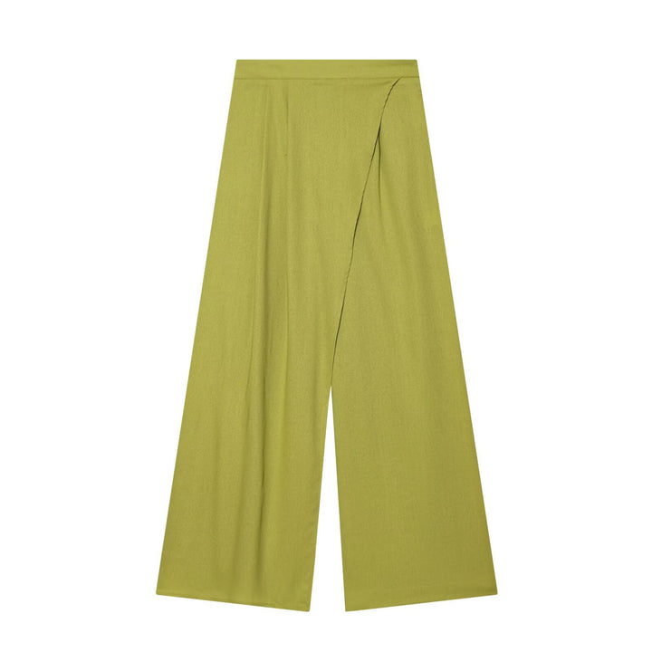 Damen Weite High-Waist Culotte mit Wickeloptik und ausgestelltem Bein Echo Archiv
