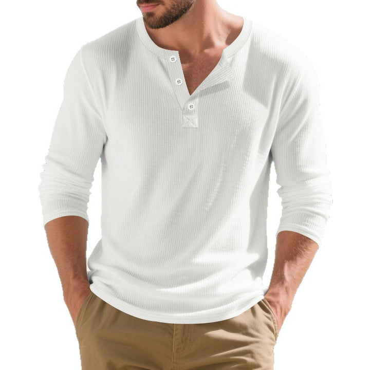 Herren Langarmshirt mit Knopfleiste Echoarchiv