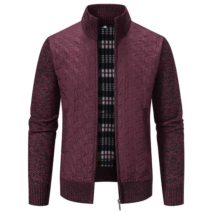 Herren modische Steppjacke mit hohem Kragen und strukturiertem Design Echoarchiv