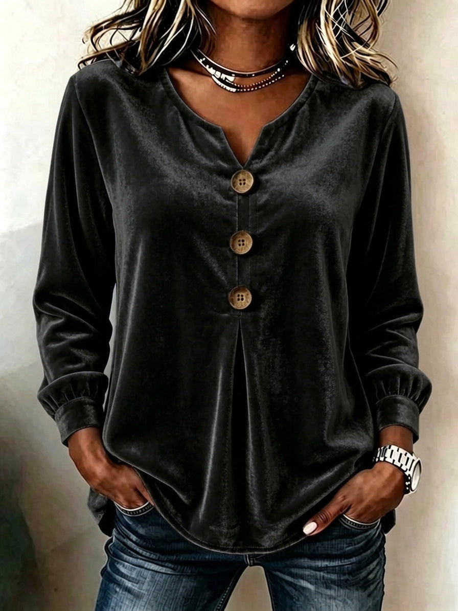 Damen Elegante und komfortable Veloursbluse Echo Archiv