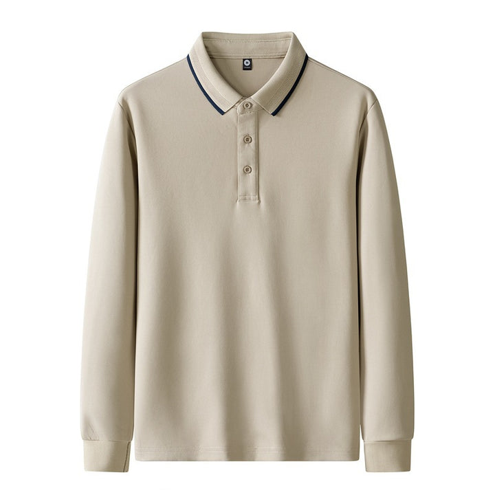 Damen Poloshirt mit langem Arm und Knopfdetails Echo Archiv