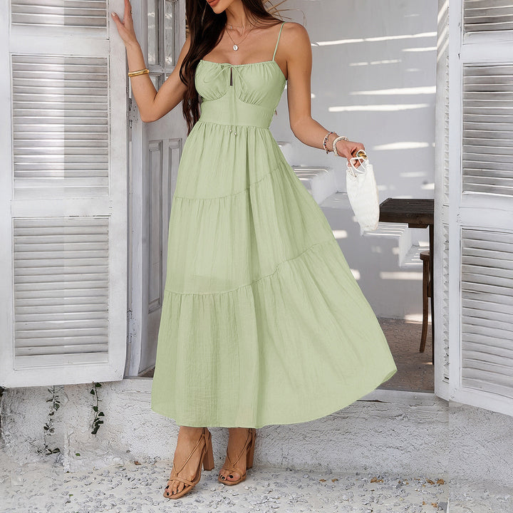 Damen Maxi Sommerkleid mit Tüllschichten und schmalen Trägern Echo Archiv