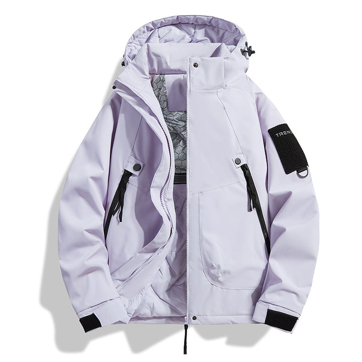 Herren Isolierte Kapuzen-Fieldjacke mit gesteppter Thermofütterung, winddichter Hülle & Utility-Taschen Echoarchiv