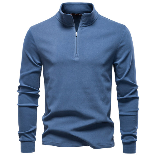 Herren funktionaler Sweatshirt mit hohem Kragen und kurzem Reißverschluss Echoarchiv