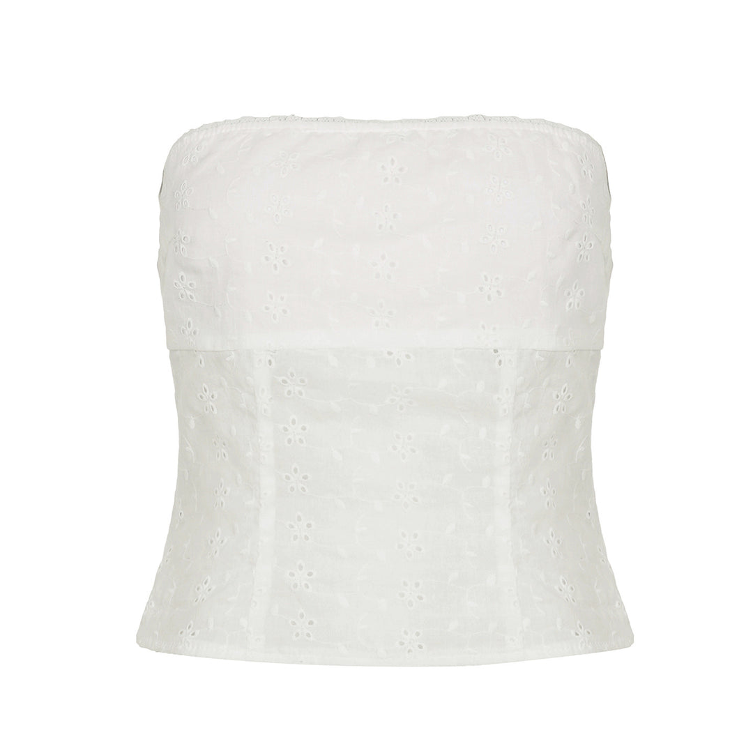 Damen lässiges Bandeau-Oberteil aus floralem Stoff Echo Archiv