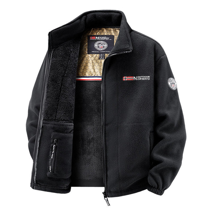 Damen Thermo-Fleecejacke mit wärmendem Teddyfutter, Stehkragen und Reißverschlusstaschen Echo Archiv