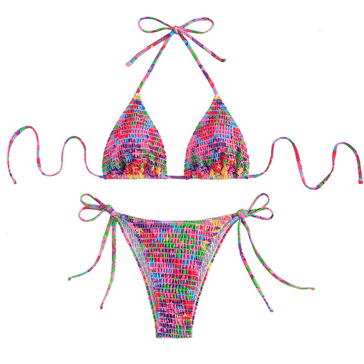 Damen Triangel-Bikini mit fröhlichem Rüschendesign Echo Archiv
