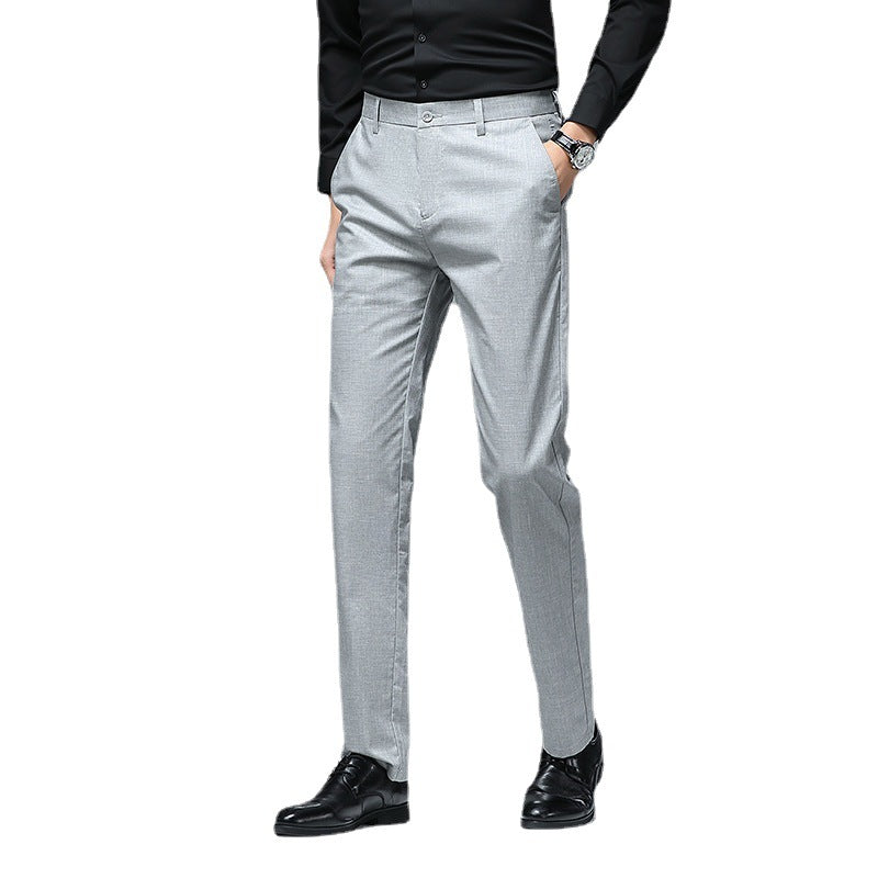 Herren Schmale Chino-Businesshose mit Bügelfalte und leichtem Stretch Echo Archiv