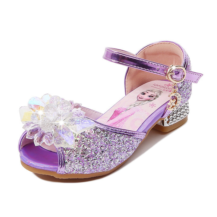 Mädchen Glitzernde Festtagschuhe mit Blumenapplikation Echo Archiv