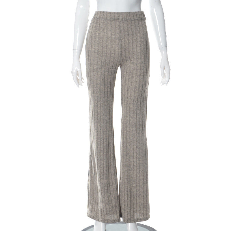 Damen lässige Flared-Hosen aus hochwertigen Strickmaterialien Echo Archiv