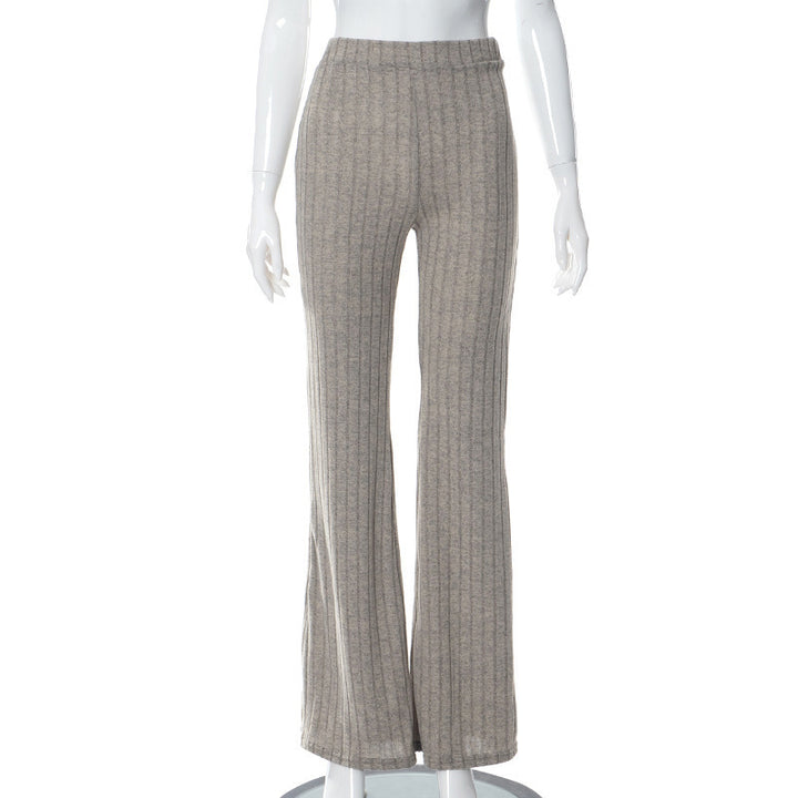 Damen lässige Flared-Hosen aus hochwertigen Strickmaterialien Echo Archiv