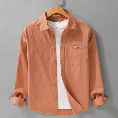 Herren Leichtes Baumwoll-Overshirt mit Brusttasche, Soft‑Touch und Relaxed-Schnitt Echoarchiv