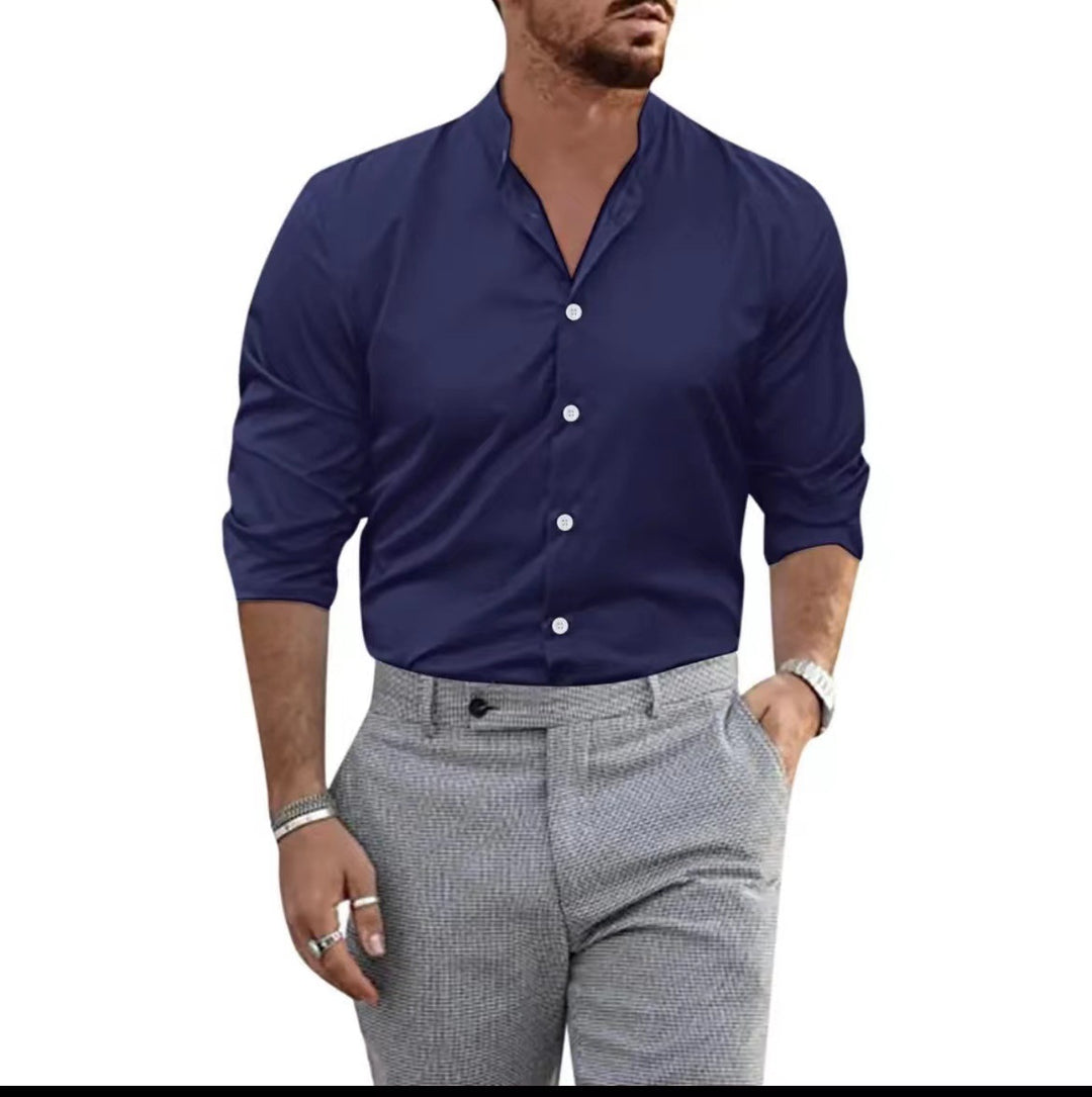 Herren Elegantes langärmliges Hemd Echoarchiv