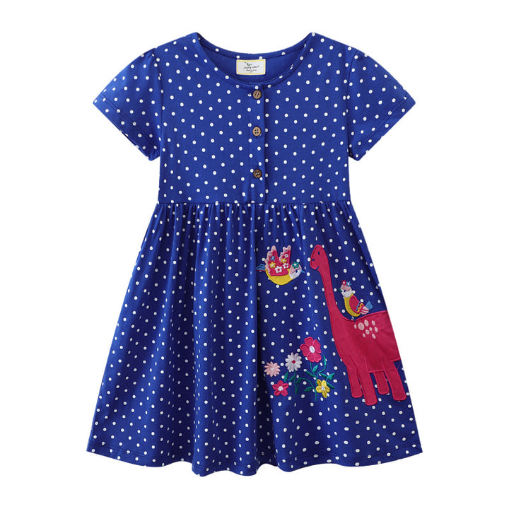 Mädchen Freizeitkleid mit niedlichem Dinosaurier-Motiv Echo Archiv