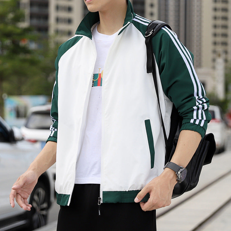 Herren Sportliche Windjacke mit hohen Kragen Echo Archiv
