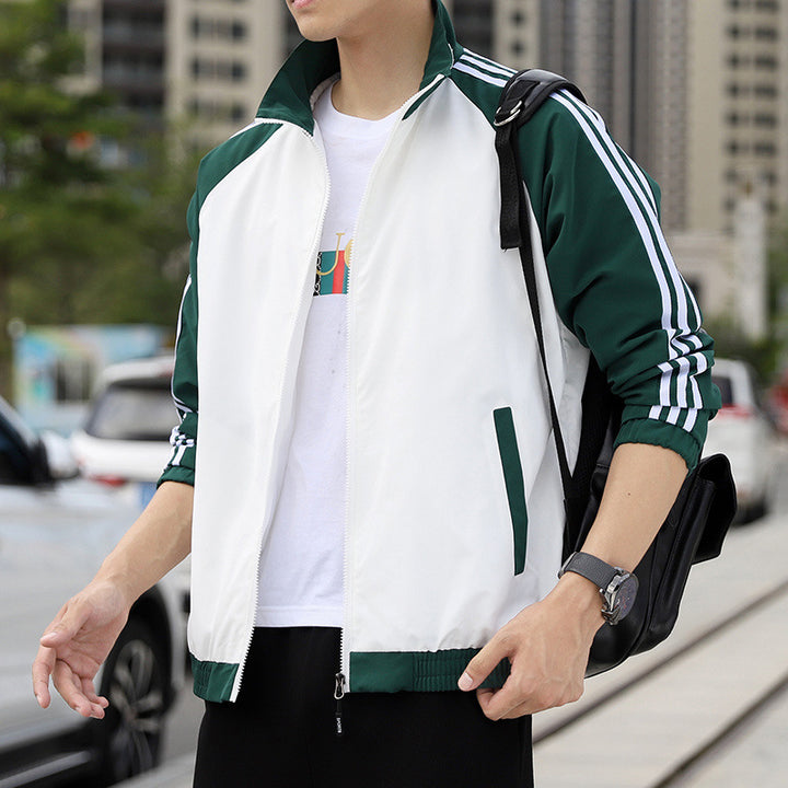 Herren Sportliche Windjacke mit hohen Kragen Echo Archiv